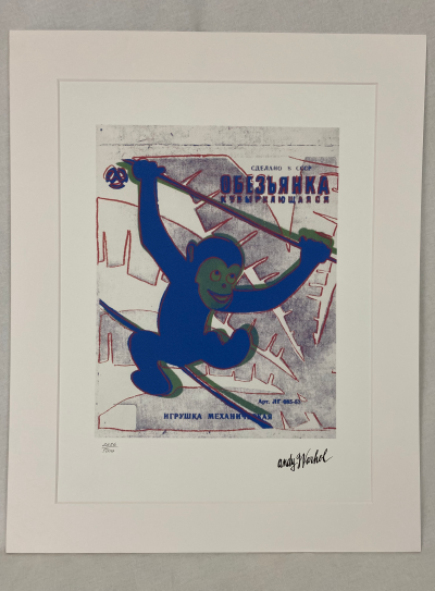 Andy WARHOL (d’après) -White Monkey - Granolithographie 2