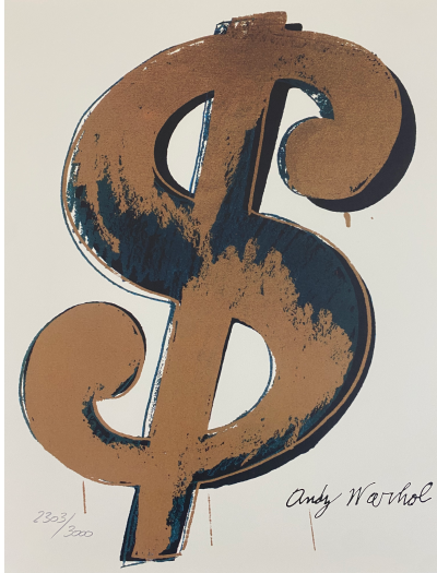 Andy WARHOL(d’après) - Us Dollar - Granolithographie 2