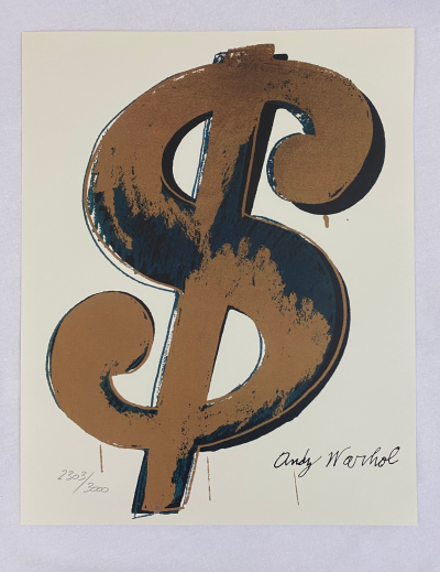 Andy WARHOL(d’après) - Us Dollar - Granolithographie 2