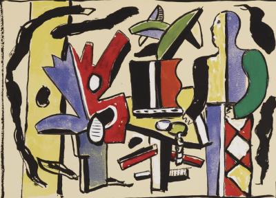 Fernand LEGER (after) - Composition Femme en Bleue (1938), 1959 -  Lithograph/pochoir 2