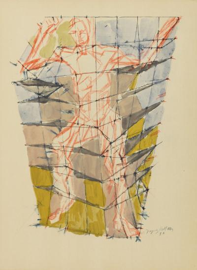 Jacques VILLON (d'après) - En colère, 1959 - Lithographie/pochoir 2