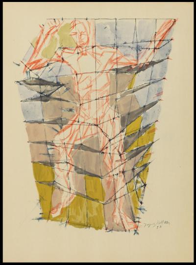Jacques VILLON (d'après) - En colère, 1959 - Lithographie/pochoir 2
