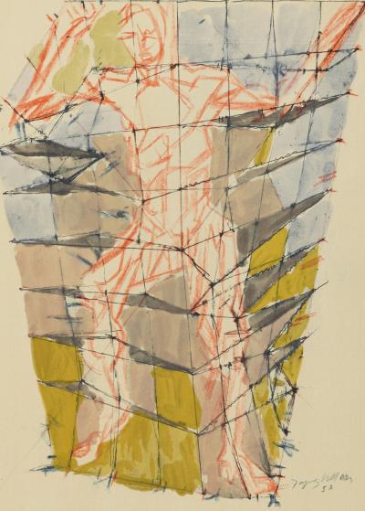 Jacques VILLON (d'après) - En colère, 1959 - Lithographie/pochoir 2