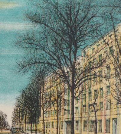 Jean CARZOU - Boulevard des Invalides, 1958, - Original signed lithograph 2