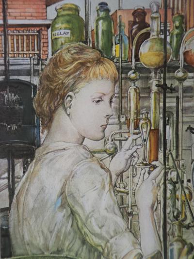 Léonard Tsuguharu FOUJITA (d’après)  - La laborantine, 1959 - Héliogravure signée 2