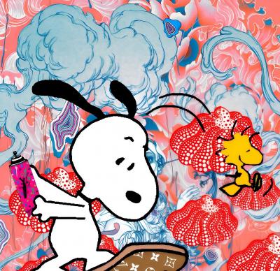 Death NYC - DEATHK268 2020 - Snoopy x Kusama - Original signed screenprint 2