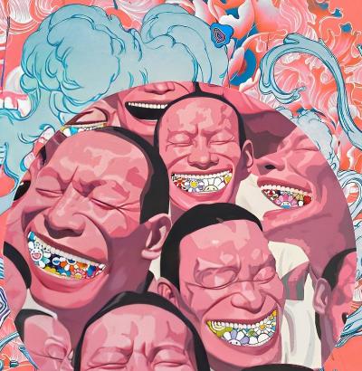 Death NYC - DEATHK281 2020 Yue Minjun x Murakami - Sérigraphie originale signée 2
