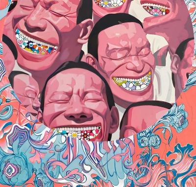 Death NYC - DEATHK281 2020 Yue Minjun x Murakami - Sérigraphie originale signée 2