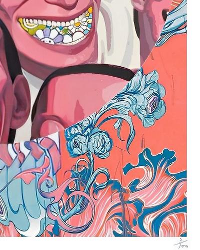 Death NYC - DEATHK281 2020 Yue Minjun x Murakami - Sérigraphie originale signée 2