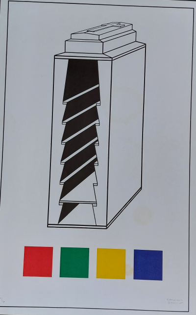 Jean-Pierre RAYNAUD - Quatre carreaux - Sérigraphie originale signée et numérotée 2