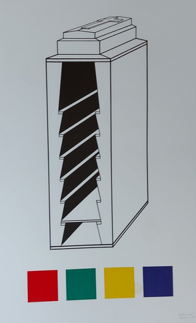 Jean-Pierre RAYNAUD - Quatre carreaux - Sérigraphie originale signée et numérotée 2