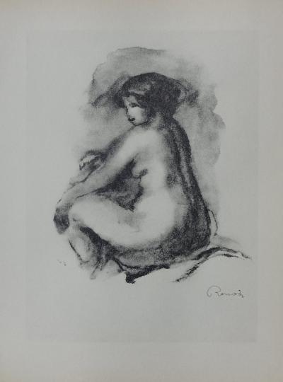 Pierre Auguste RENOIR (d’après) : Femme nue assise, 1951 - Lithographie 2