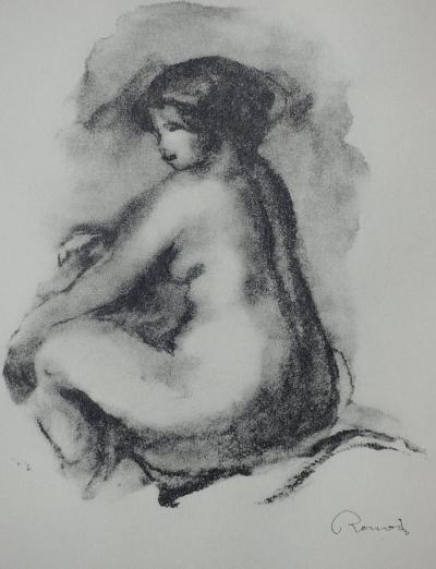 Pierre Auguste RENOIR (d’après) : Femme nue assise, 1951 - Lithographie 2