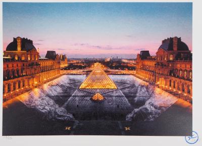 JR - JR au Louvre, 2021 - Impression lithographique signée au crayon 2