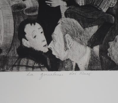 Auguste Jean Gaudin - La goualeuse des Rues : hommage à Edith Piaf - Gravure originale signée 2