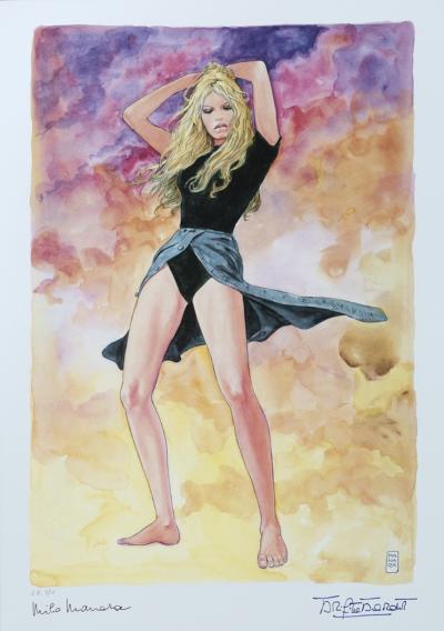 Milo MANARA  - Bardot Et Dieu créa la femme, 2016 - Estampe pigmentaire 2