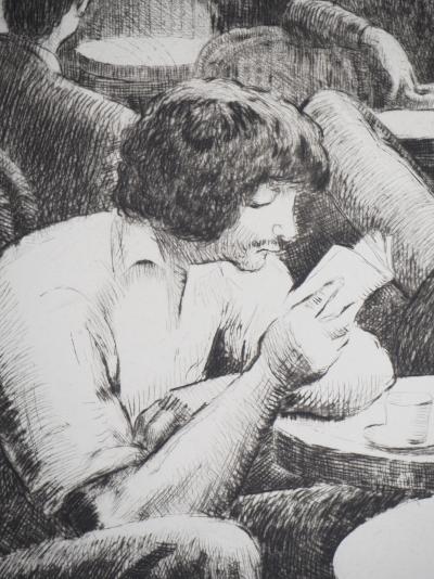 Etienne Bouchaud - Paris : étudiants du quartier latin - Gravure originale signée 2