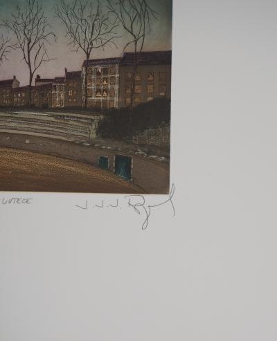 J.J.J Rigal - Paris : Les arènes de Lutèce - Gravure originale signée 2