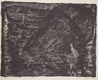 Auguste Jean Gaudin - La mort du vieux bassin - Lithographie originale signée 2