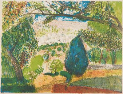 Guy Bardone Le village provençal  Lithographie originale 2