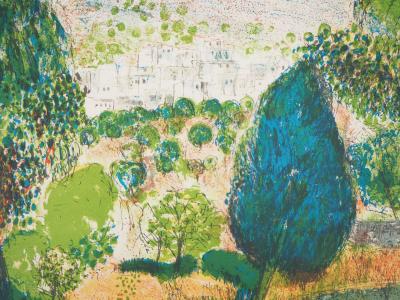 Guy Bardone Le village provençal  Lithographie originale 2