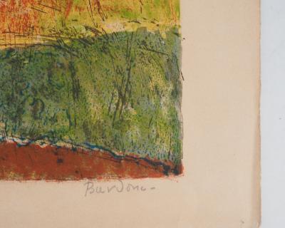 Guy Bardone Le village provençal  Lithographie originale 2