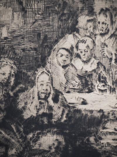 Simon Glatzer - Fête russe - Gravure originale signée 2