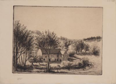 Jean Frélaut - Occitanie : Moulin de Bernard - Gravure originale signée 2