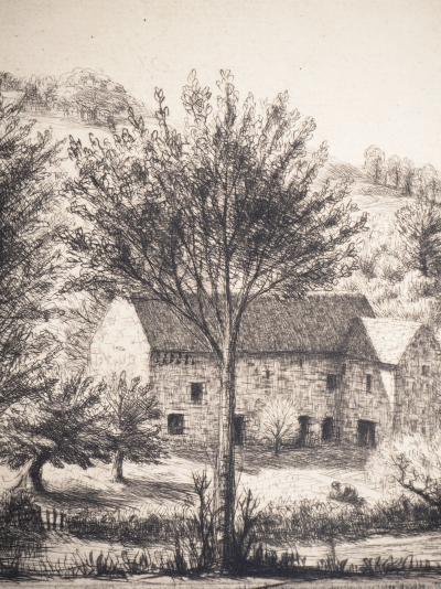 Jean Frélaut - Occitanie : Moulin de Bernard - Gravure originale signée 2