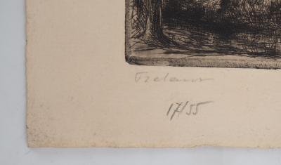 Jean Frélaut - Occitanie : Moulin de Bernard - Gravure originale signée 2