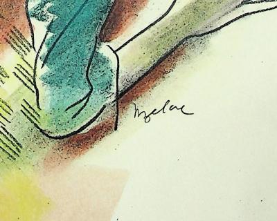 Milivoj UZELAC - Les Arts Martiaux : Jiu-Jitsu - Lithographie originale signée 2