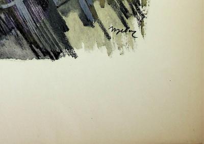 Milivoj UZELAC - L’alpiniste à son sommet  - Lithographie originale signée 2