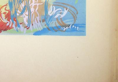 Milivoj UZELAC - Natation : le Plongée - Lithographie originale signée 2