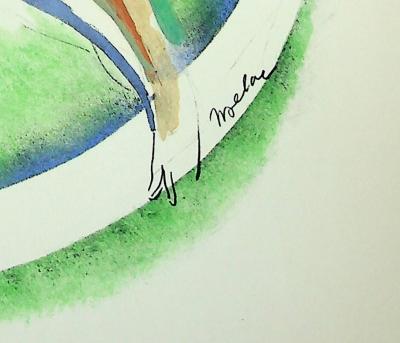 Milivoj UZELAC - Lancer de poids olympique - Lithographie originale signée 2