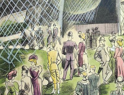 Milivoj UZELAC - Ballade en Montgolfière - Lithographie originale signée 2