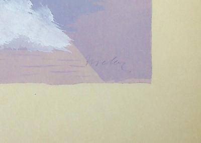 Milivoj UZELAC - Alpes : le Ski - Lithographie originale signée 2