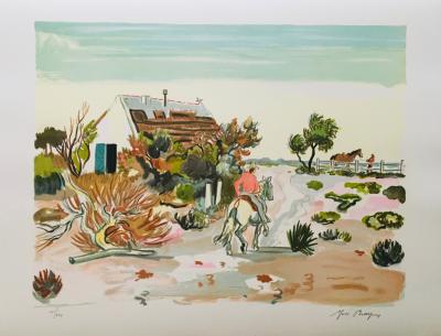 Yves BRAYER - La cabane gardiane, 1973 - Lithographie signée au crayon 2