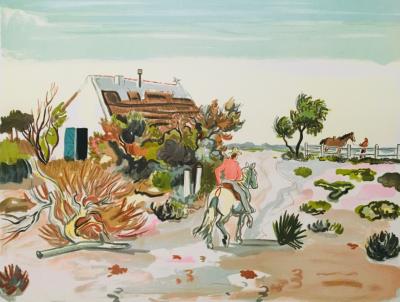 Yves BRAYER - La cabane gardiane, 1973 - Lithographie signée au crayon 2