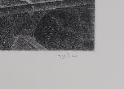 Jacques Muron - Chantier naval fantastique - Gravure originale signée 2