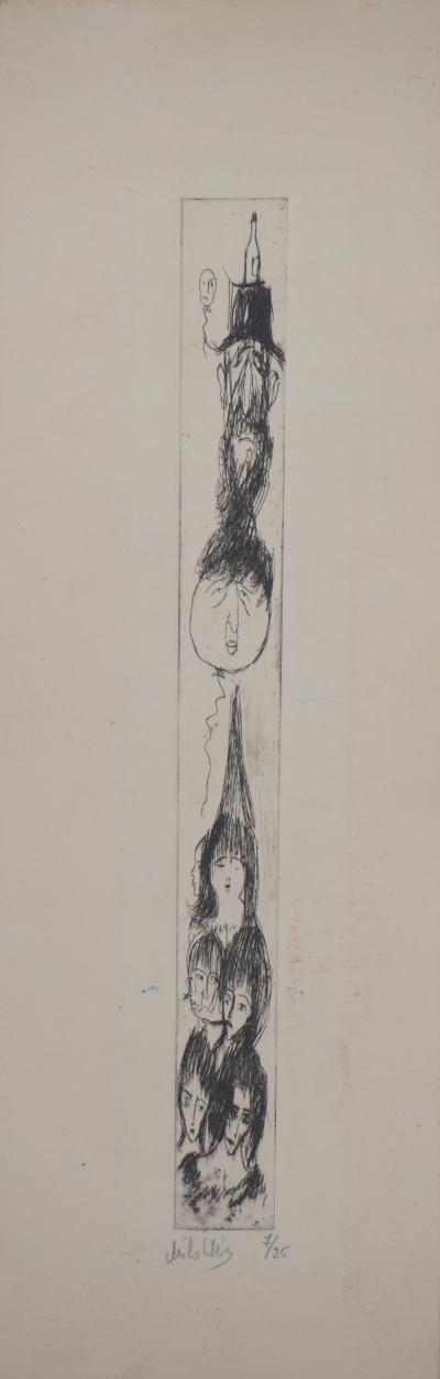 Zwy Milshtein - Portrait de famille - Gravure originale signée 2