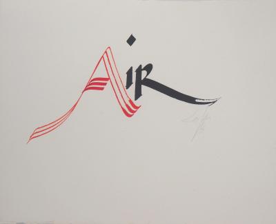 Lofa - Les Quatre éléments : L’Air, 1995  - Calligraphie originale signée 2