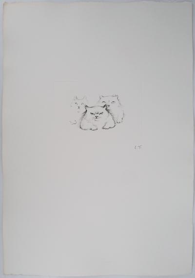 Léonor FINI - Chat de la famille - Gravure originale signée 2