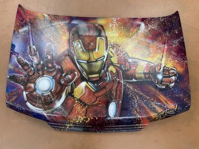 Paskal KERSIAK - Iron Man - Peinture sur capot de voiture 2