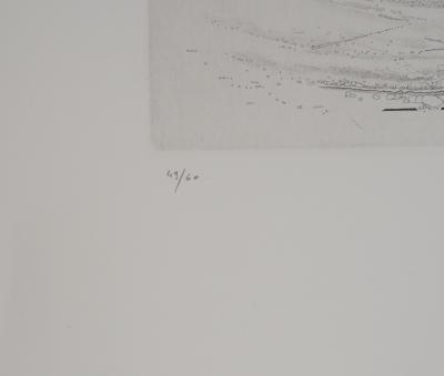 Hélène Nué - Force du vent - Gravure originale signée 2