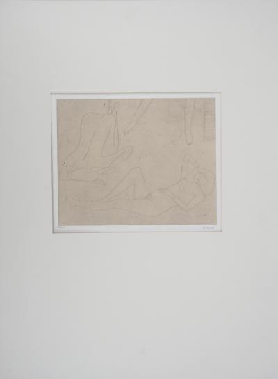 Krouch - Nu asiatique - Gravure originale signée 2
