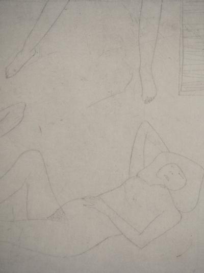 Krouch - Nu asiatique - Gravure originale signée 2