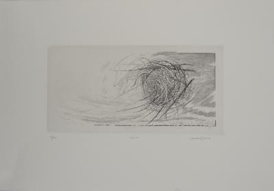 Hélène Nué - Force du vent - Gravure originale signée 2