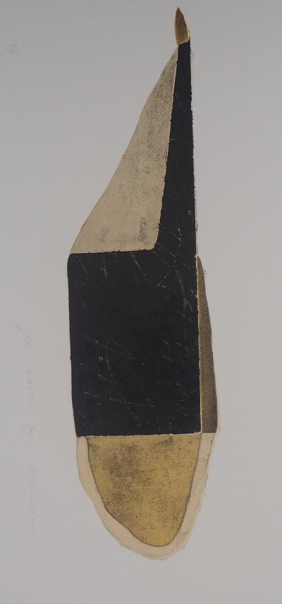 Jan Naezer - Writing feather, 1994 - Original signed etching 2