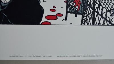 Jacques Tardi - Nestor Burma, La tour Eiffel - 1990 - Sérigraphie signée au crayon 2