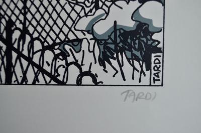 Jacques Tardi - Nestor Burma, La tour Eiffel - 1990 - Sérigraphie signée au crayon 2